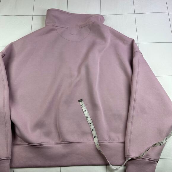 Abercrombie YPB Sweatshirt Womens Medium Purple Pink NeoKnit Polo Lounge Active - Picture 8 of 9